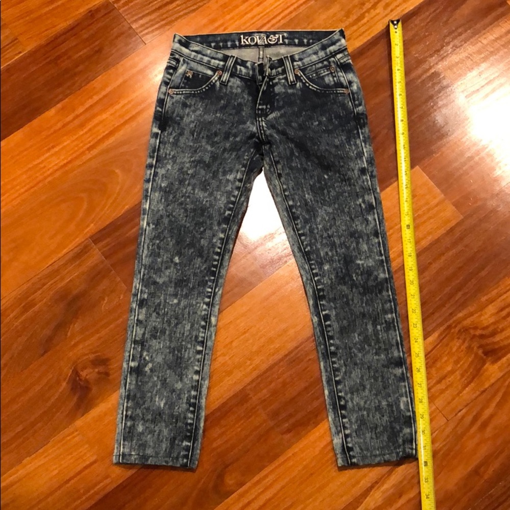 Kova & T faded bleached navy denim KATYA size 24